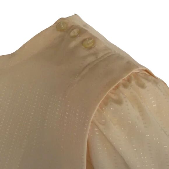 Anne Klein Blouse/Top, XL, Statement Shoulders, Buttery Yellow, Long sleeves - Picture 4 of 12